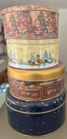 Blechdose Set Weihnachtsmotive 5 Stk. guter Zustand