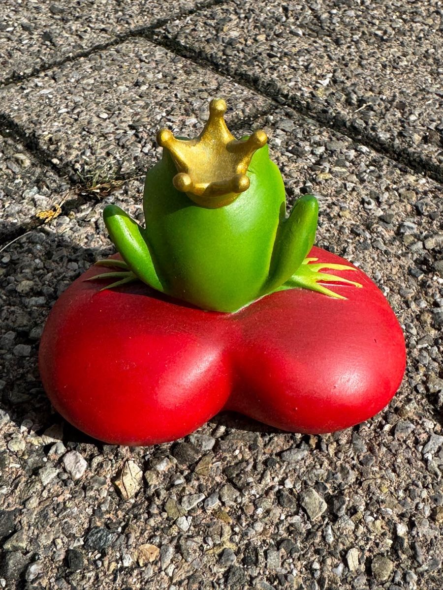 Statuette: Froschkönig Herz – Usato da Egg b. Zürich venduto da Brocki_Insel_Egg 2