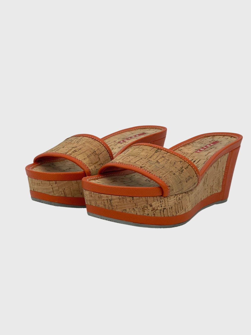 Prada Scarpe da donna: Prada Cork Wedge Sandale mit Absatz EU 36 Orange – Usato da Zürich venduto da shoe_shop 2