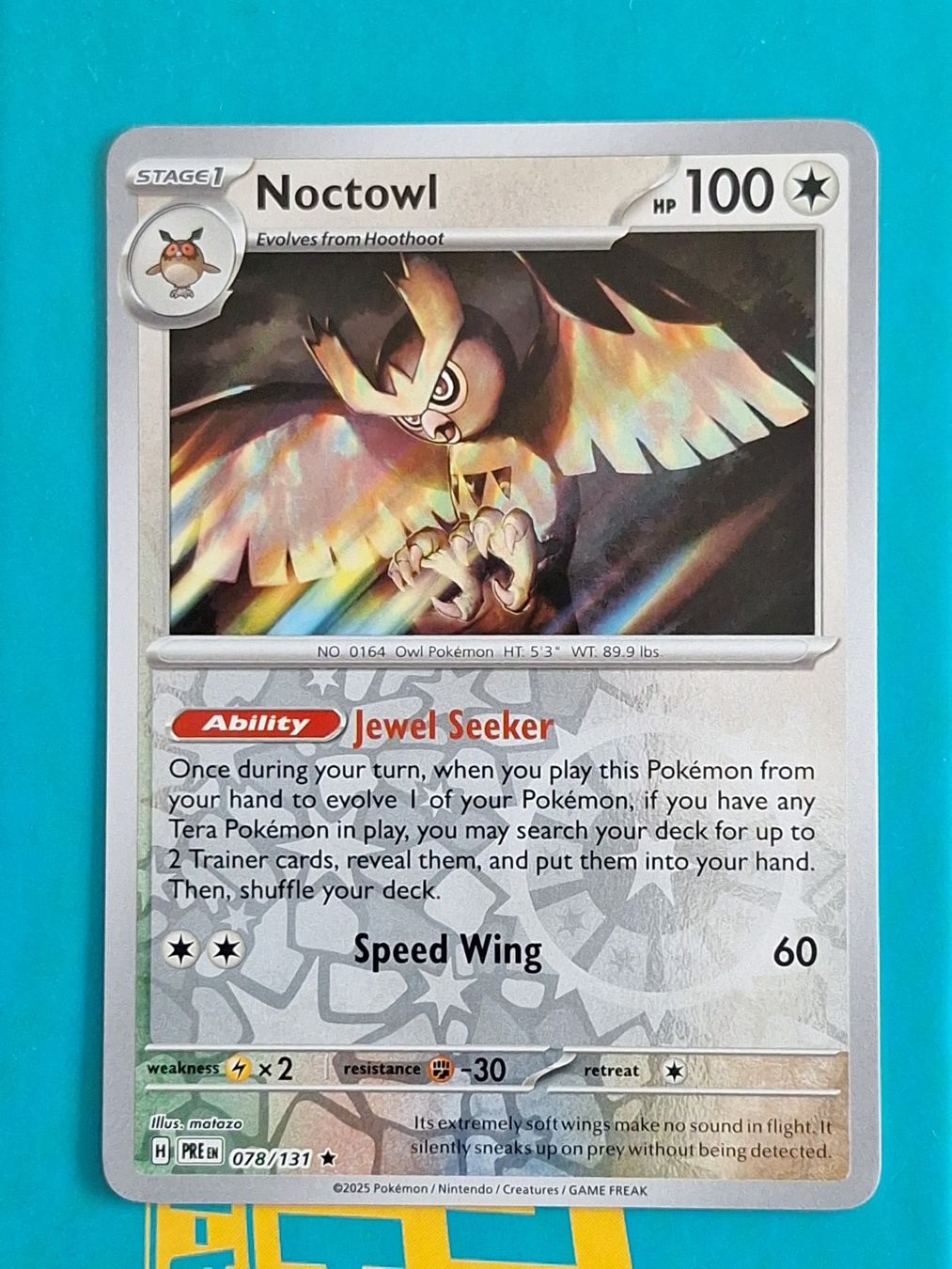 Pokémon Cartes à collectionner: Noctowl - Reverse Holo - Prismatic Evolution #1.6 – D'occasion à Altstätten SG par GGsGameshop