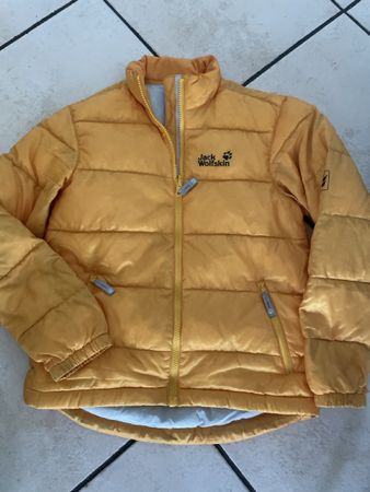 Jack Wolfskin Daunenjacke gelb Gr.140 guter Zustand