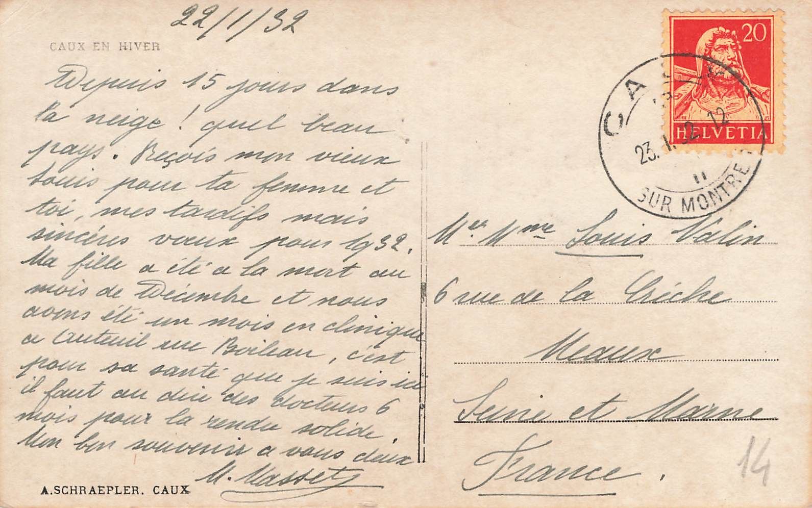 Cartoline postali: Caux VD Bobrennen Wintersport – Usato da Biasca venduto da Blenio71 1