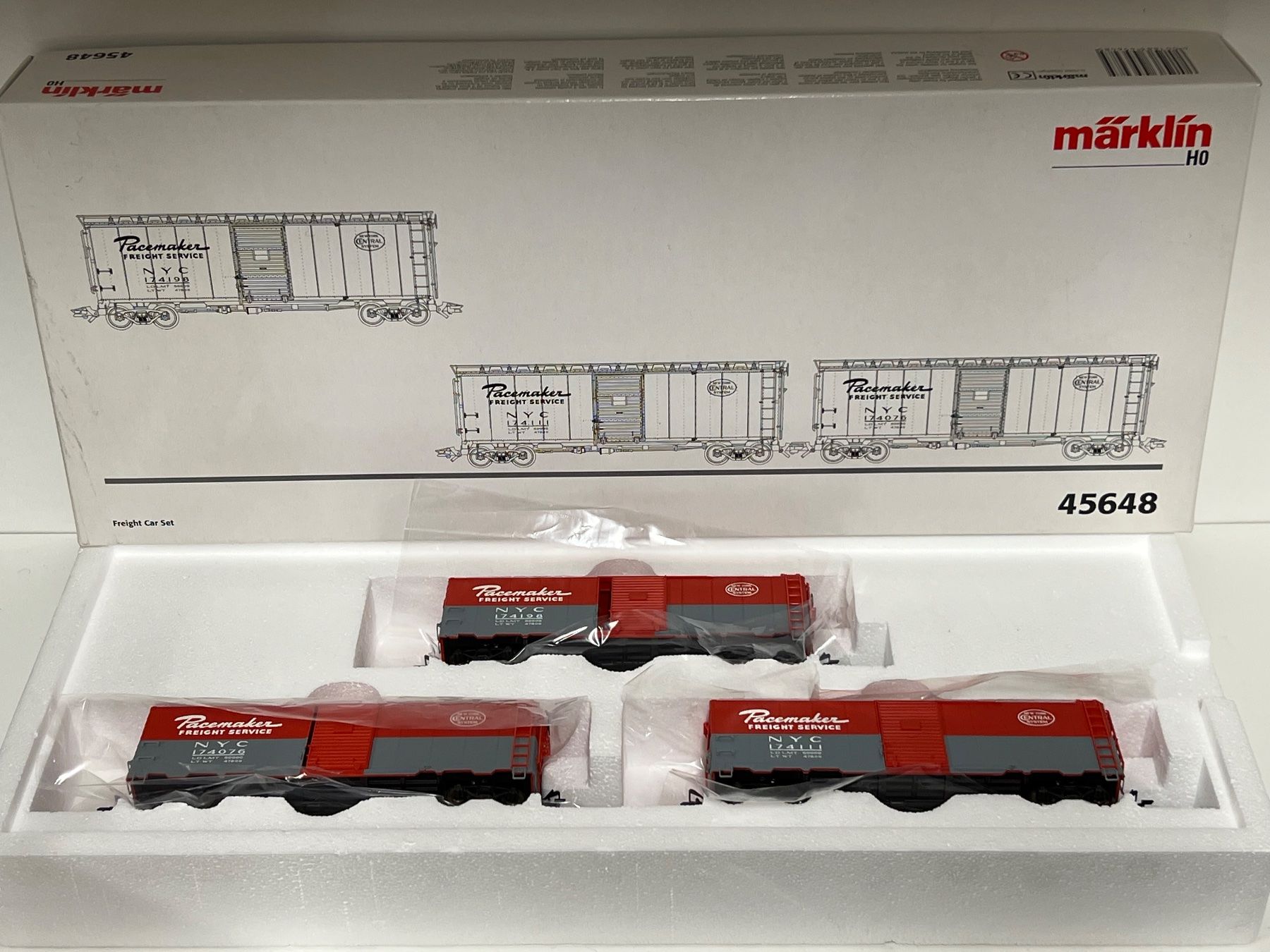Märklin Trains électriques: Märklin 45648  Freight Car Set Pacemaker NYC  H0 AC – Neuf (Voir description) à Neuenhof par ludovicco 7