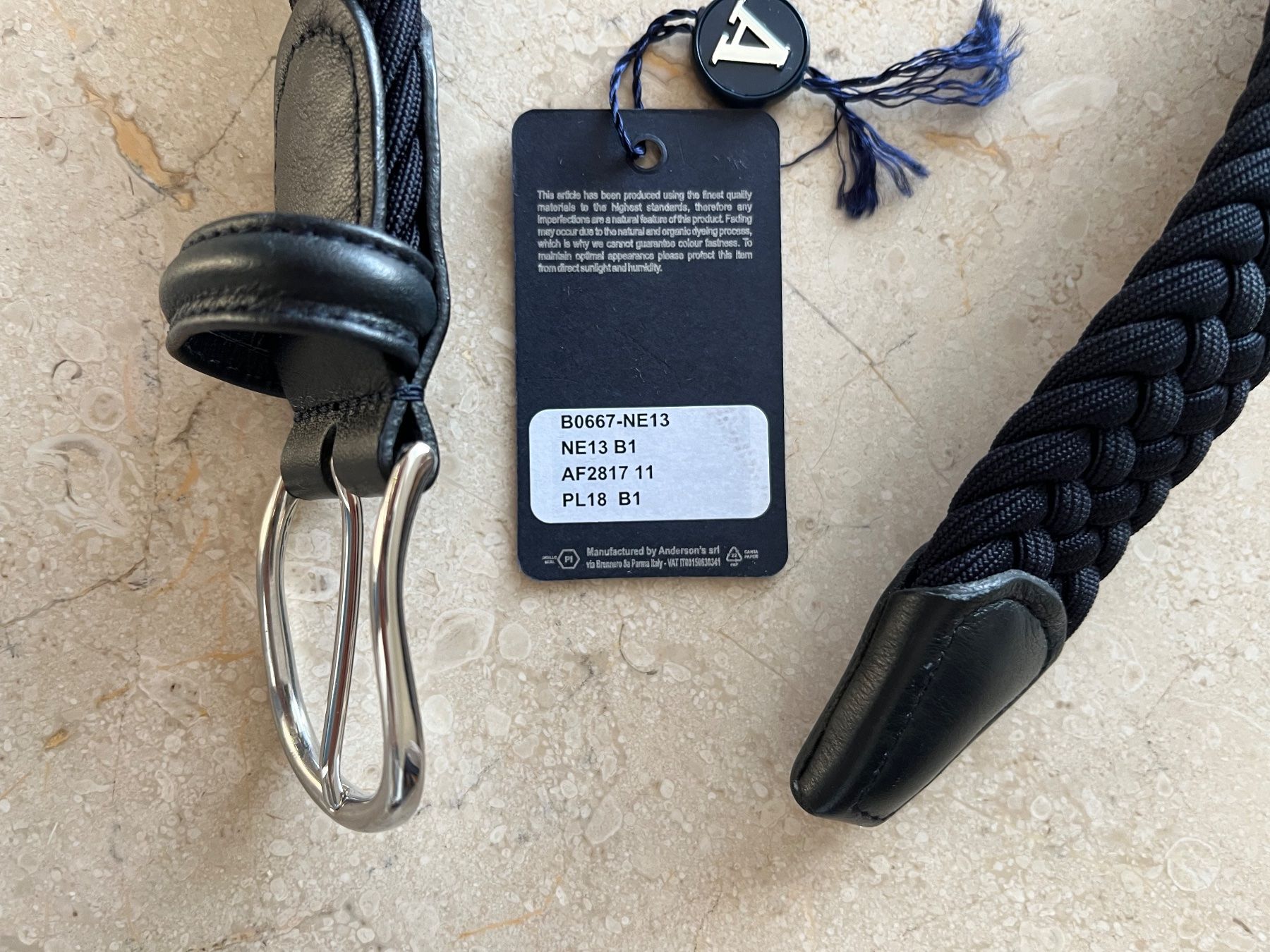Cinture: ANDERSONS BELT WOVEN BLUE/BLACK – Usato da Wangen b. Olten venduto da ricochet56 1
