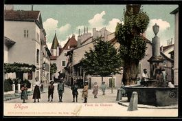 Nyon, Place du Chateau, Kinder auf dem S