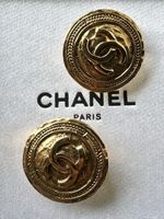 Chanel Gold CC Ohrclips Vintage