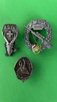 Drei Jagd Embleme Broschen Vintage Metall, ASVV, Meister ...