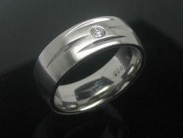 Silber Ring 925 + MP Zirkonia Gr. 51 / 5.62 g