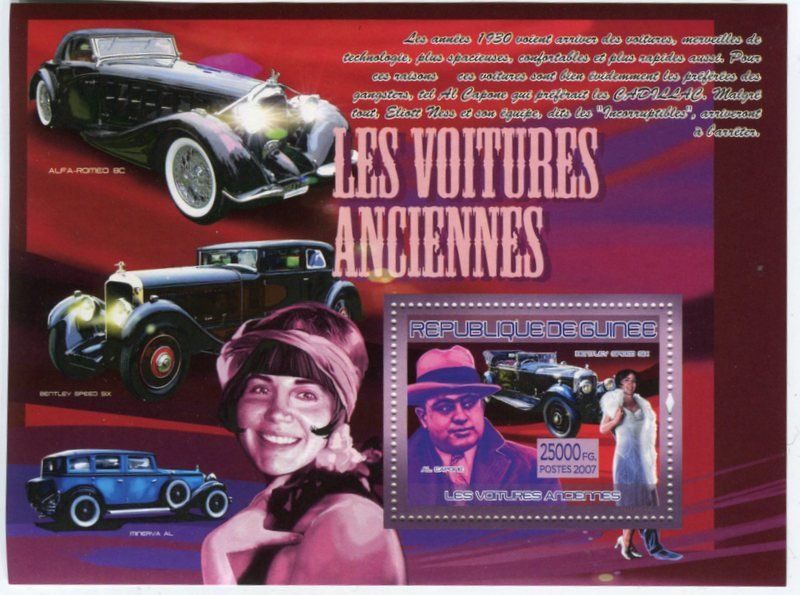 Tutti i francobolli: Block "Oldtimer. Al Capone". Guinea – Nuovo e nell'imballaggio originale da Basel venduto da Butsch5