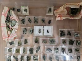 50 Mineralien-Kleinstufen vomm Seebachsee in Österreich