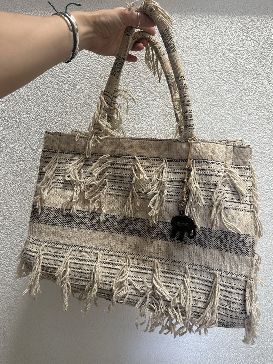 Borse da donna: Anokhi Sommer Tasche, beige mit Fransen – Usato da Freienbach venduto da SandraN. 2