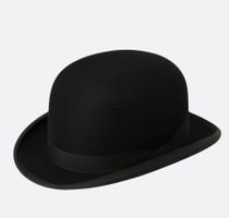 1960er Bowler / Melone, schwarz, Gr 57, Dunn & Co, London