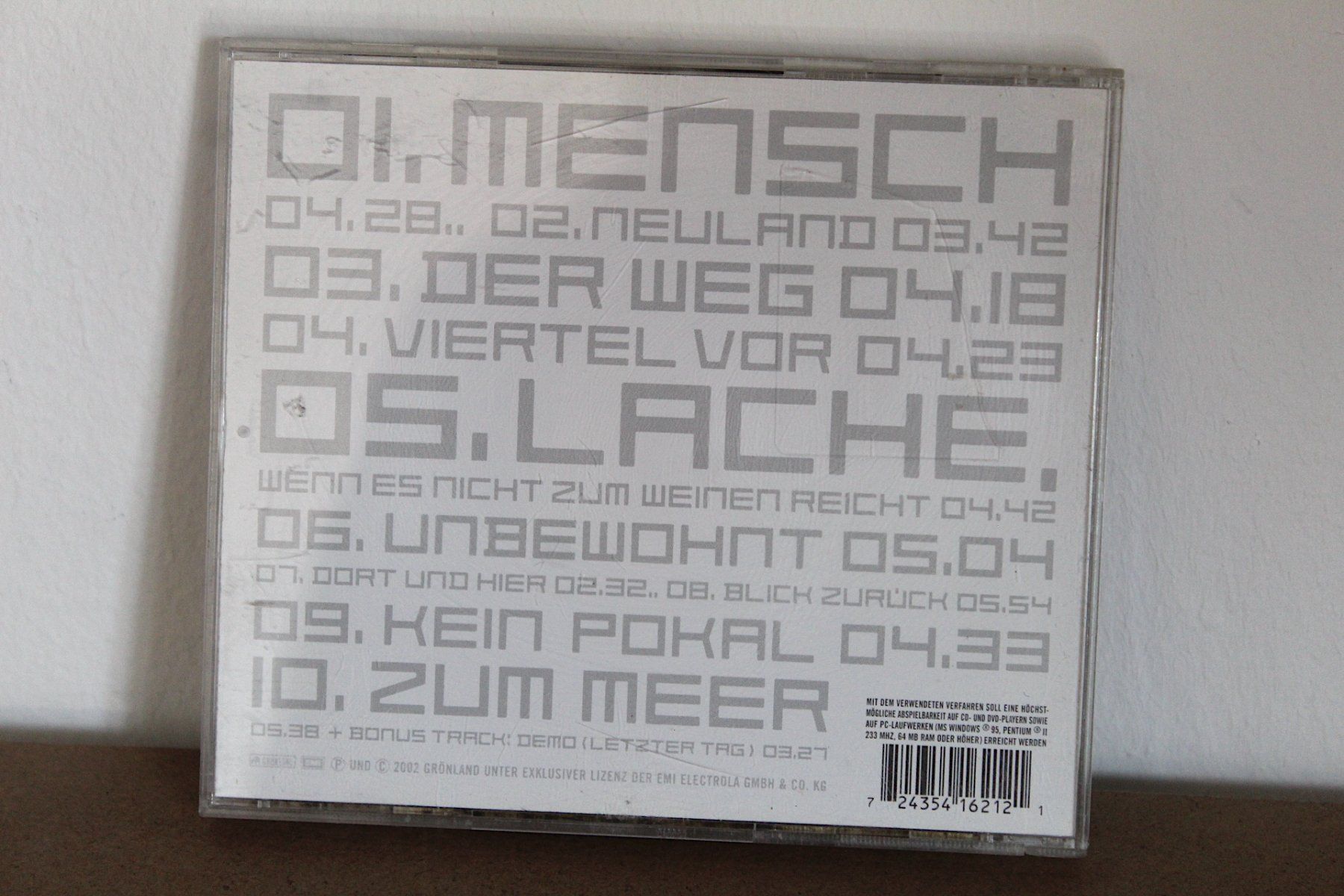 CDs: CD Herbert Grönemeyer – Mensch, – Gebraucht aus Locarno von fripui 1