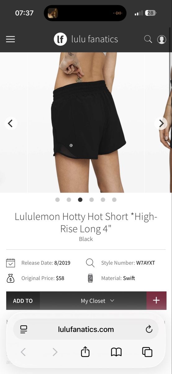 Lululemon Pantaloni: Lululemon Hotty Hot Short 4" Schwarz Gr. 12 – Nuovo (secondo la descrizione) da Basel venduto da kla_6ln8 6