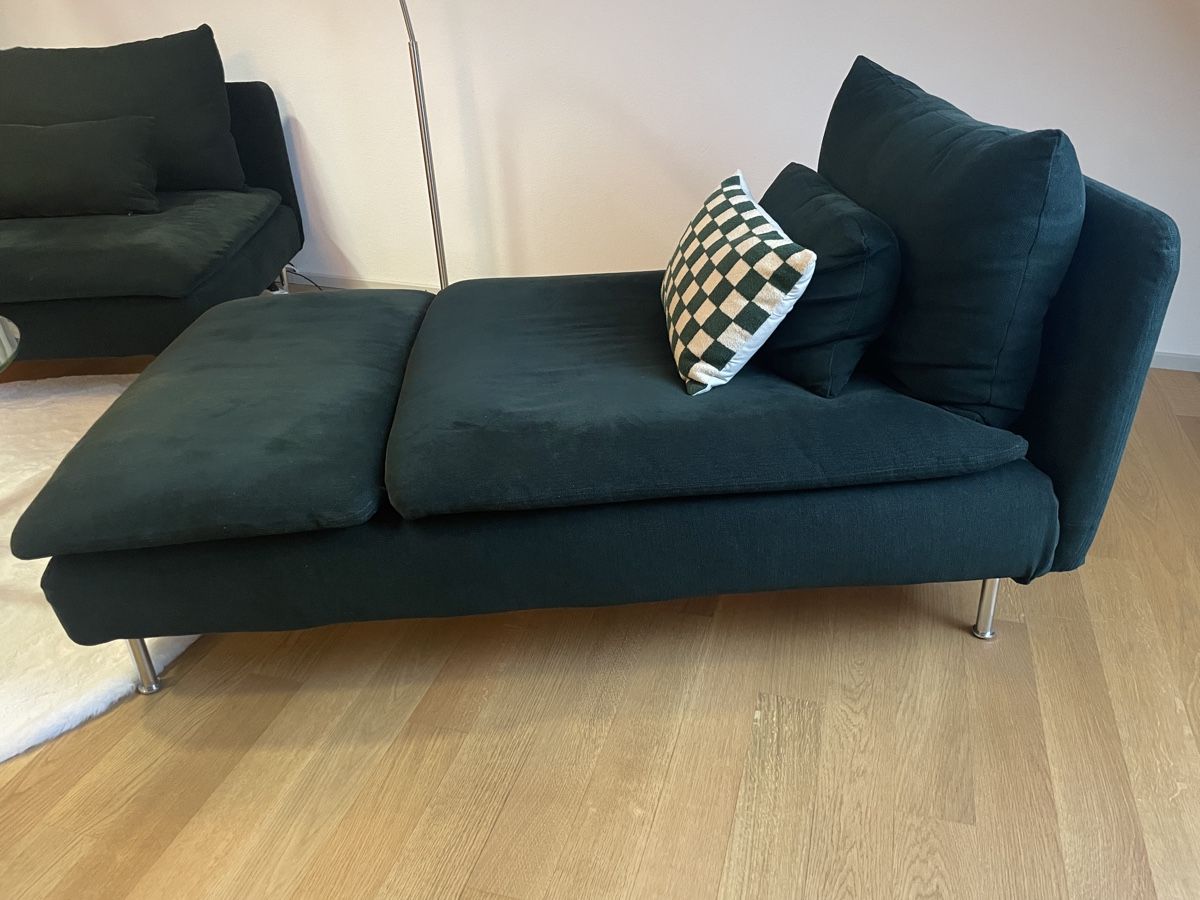 Ikea Sofas: Recamiere / Sofas / Sessel / SÖDERHAMN Tallmyra Dunkelgrün – D'occasion à Winterthur par lue_sqt9 2
