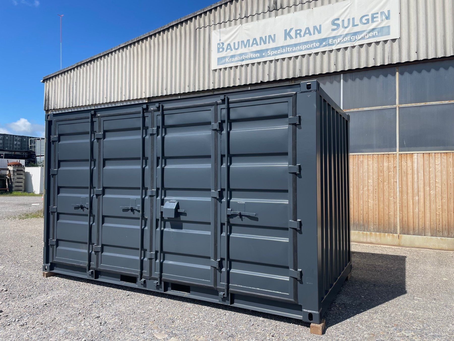 Contenitori edile: 15' Lagercontainer Open Side, Garage, Container, Lounge! – Usato da Kradolf venduto da BKSAG 1