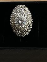 Bague en Argent 925 Diamant Lab Certificat