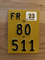 Mofanummer Nummernschild Mofa Töffli Freiburg FR 80 511
