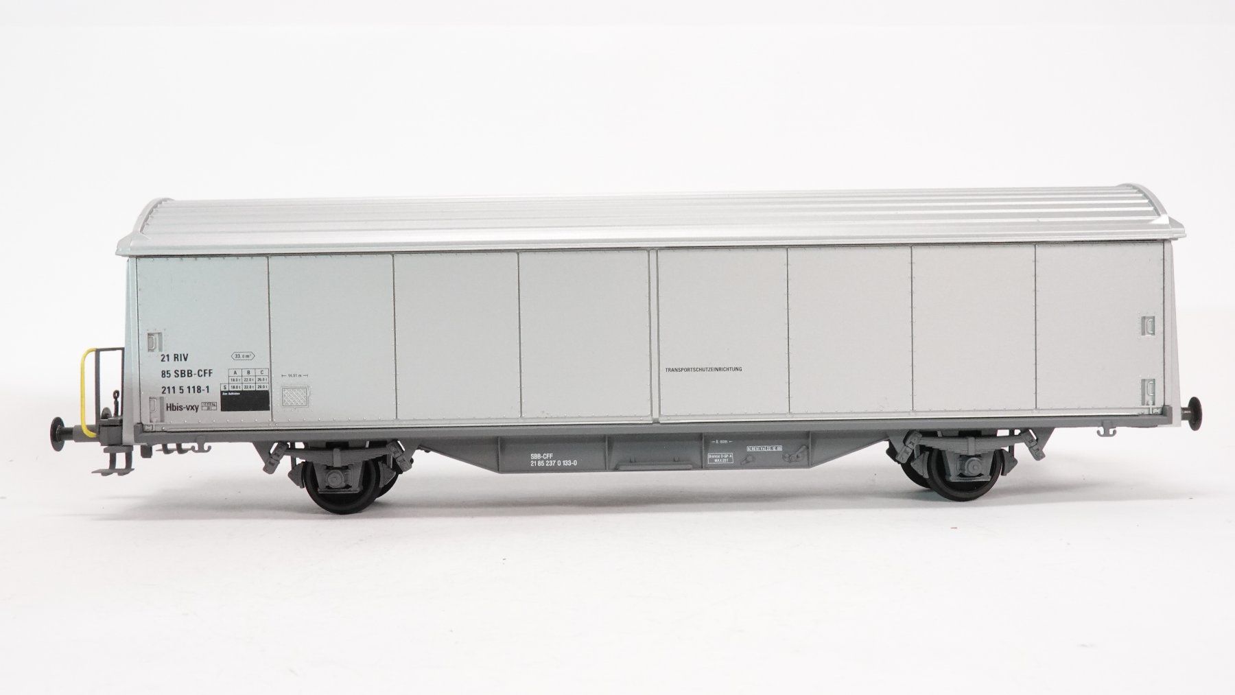 Modellini di ferrovie: 2ß Allmo Spur 0 SBB Güterwagen HBIS silber – Usato da Uetendorf venduto da tigermuegi 1