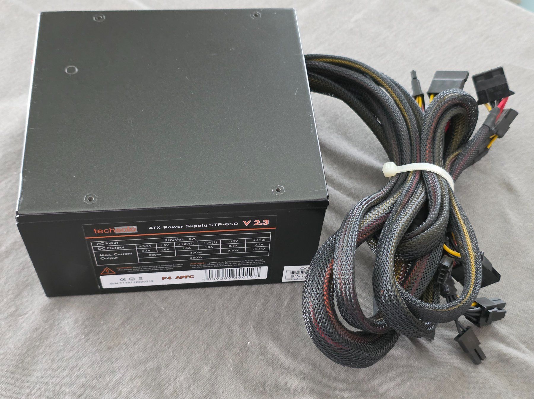 Componenti elettronici: Computer Netzteil ATX 650 Watt techsolo STP-650 v2.3 – Usato da Safenwil venduto da gudda 3