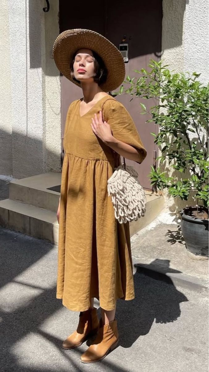 Vestiti: Linen Dress, oversized – Nuovo (secondo la descrizione) da Goldau venduto da Kseniya123