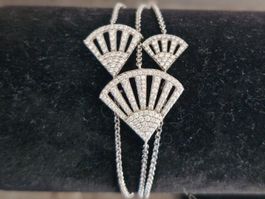 Bracelet en argent et zircons APM Monaco (authentique)