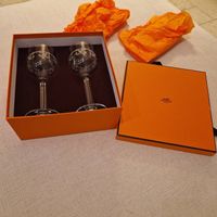 Hermes  - 2 verres vin crystal
