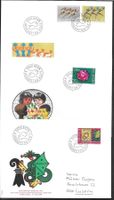 5 FDC 490-495 Serie Einzelmarken ET 11.3.1971