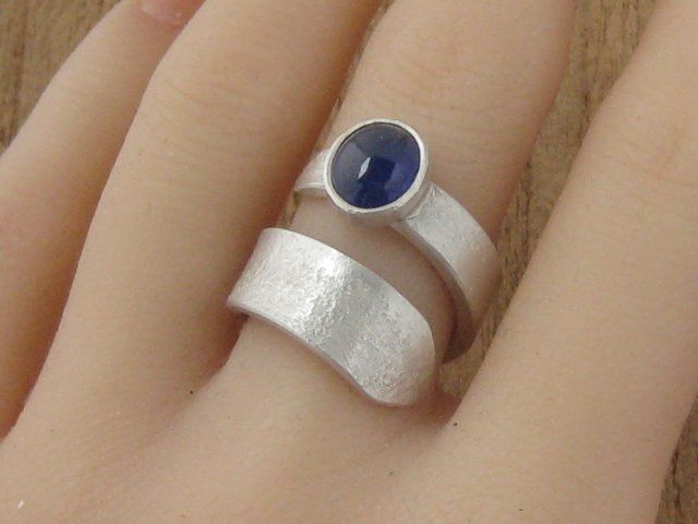 Anelli: spezieller Saphir Ring Silber 999 + MP Einzelstück Gr. 54 – Nuovo (secondo la descrizione) da Ermatingen venduto da Decovin 2