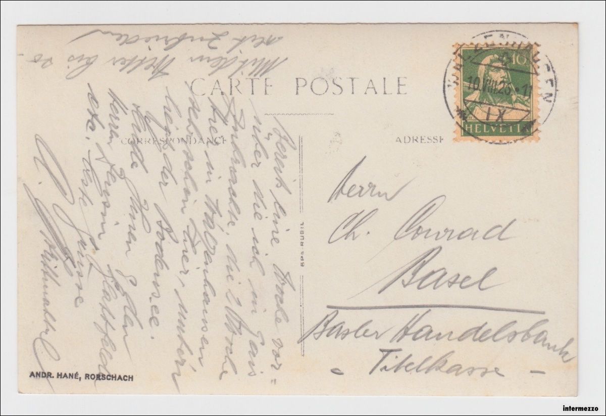 Cartoline postali: Walzenhausen // Dorf 1926 – Usato da Basel venduto da intermezzo12 1