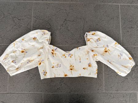 Crop Top Bluse mit Blumenmuster Grösse S