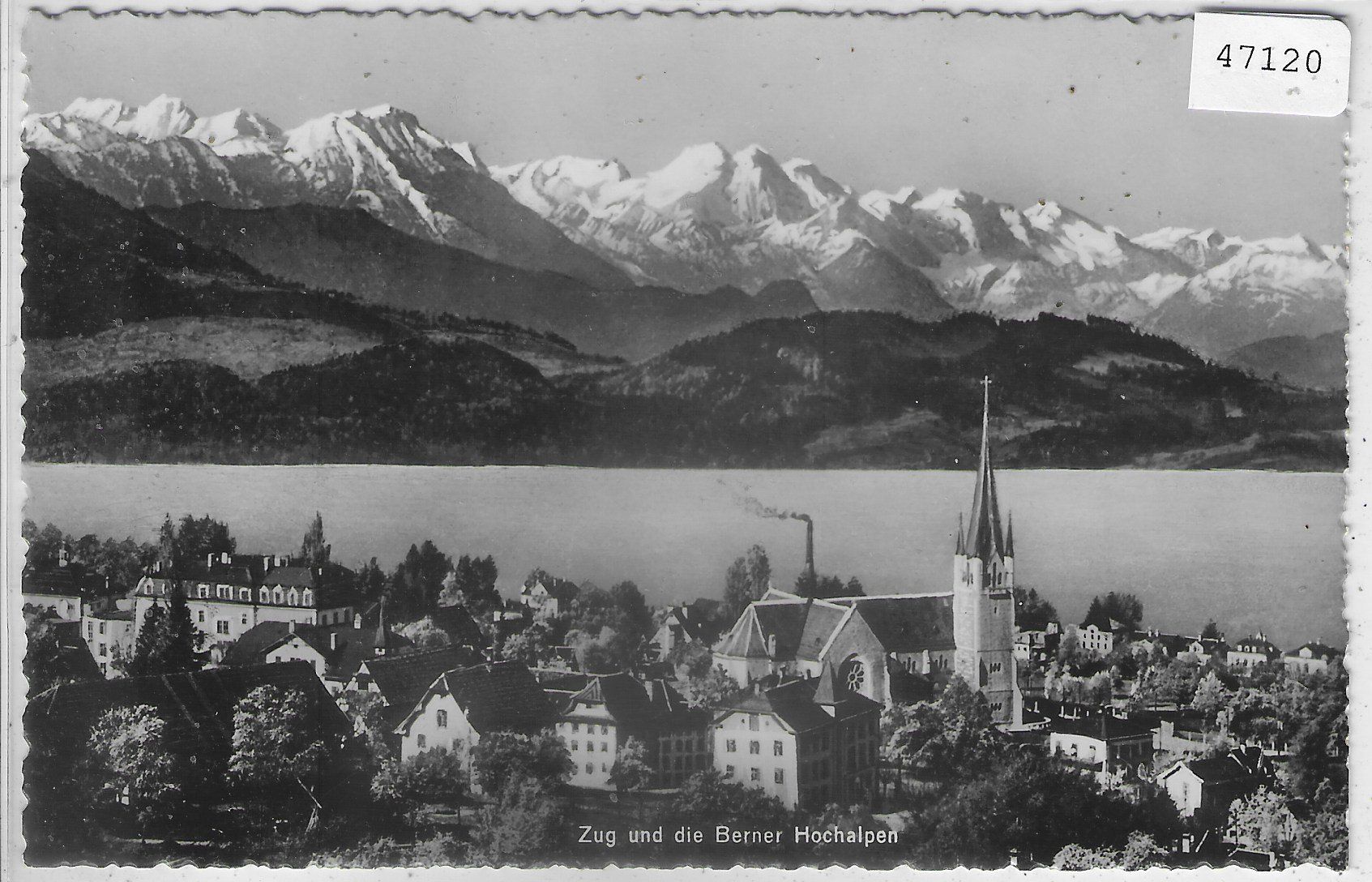 Cartoline postali: Zug und die Berner Hochalpen – Usato da Ettingen venduto da Kartenplanet
