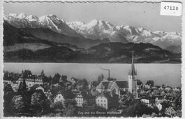 Zug und die Berner Hochalpen