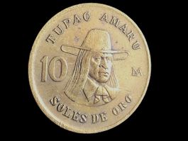 PERU' 10 SOLES DE ORO 1980