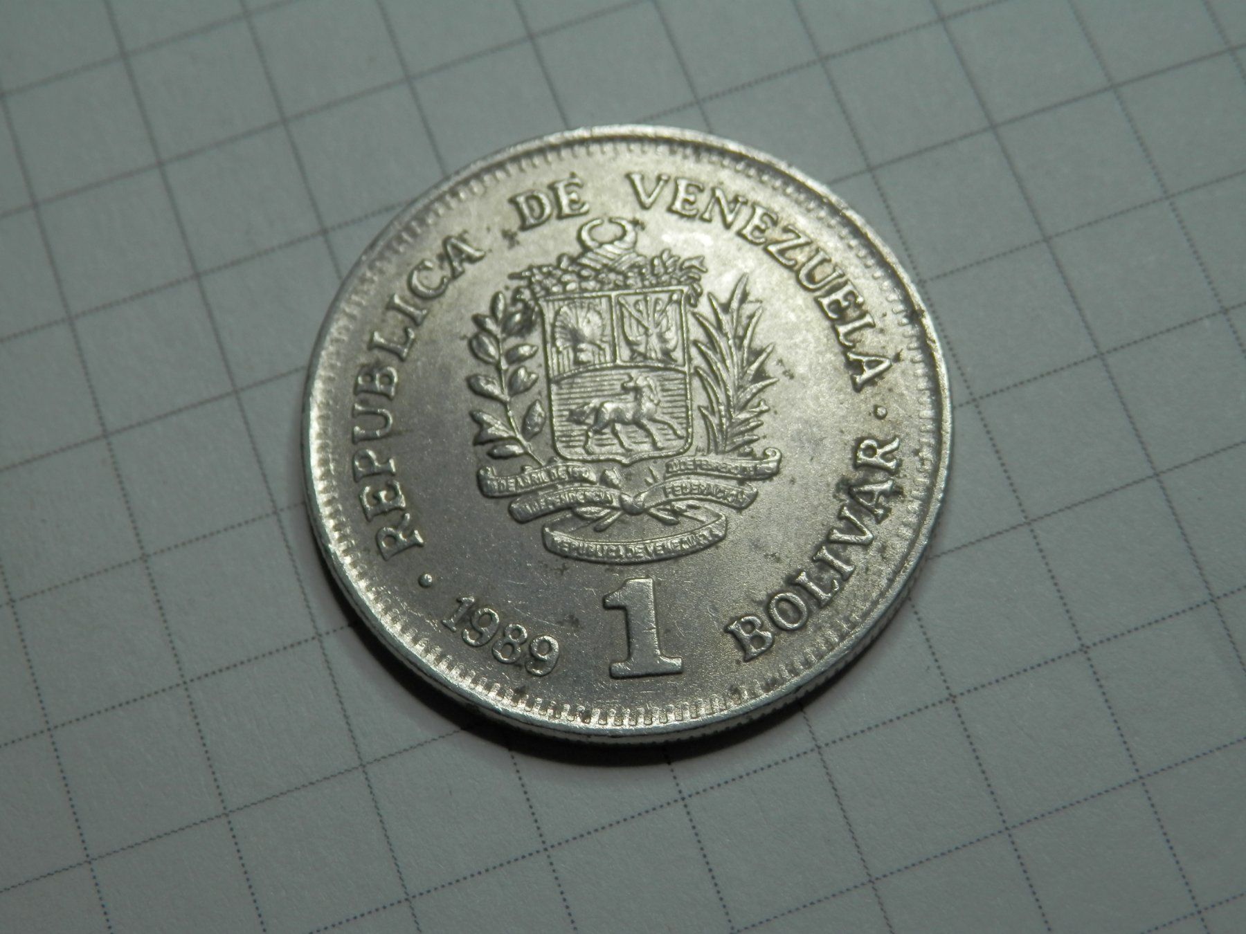 Alle Münzen: Venezuela 1 Bolivar, 1989 – Gebraucht aus Weiach von weiach81 1