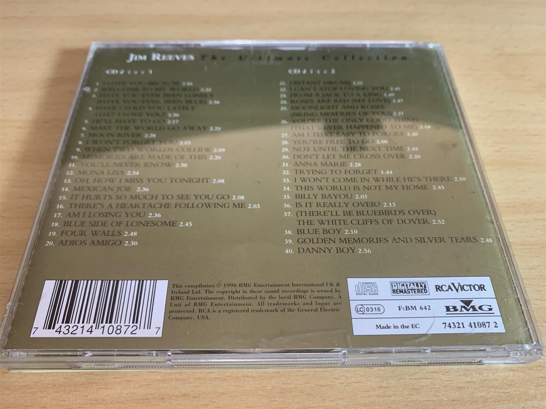 CD: Jim Reeves – The Ultimate Col. - 2 CD – Usato da Rikon im Tösstal venduto da Alpenmutz 1
