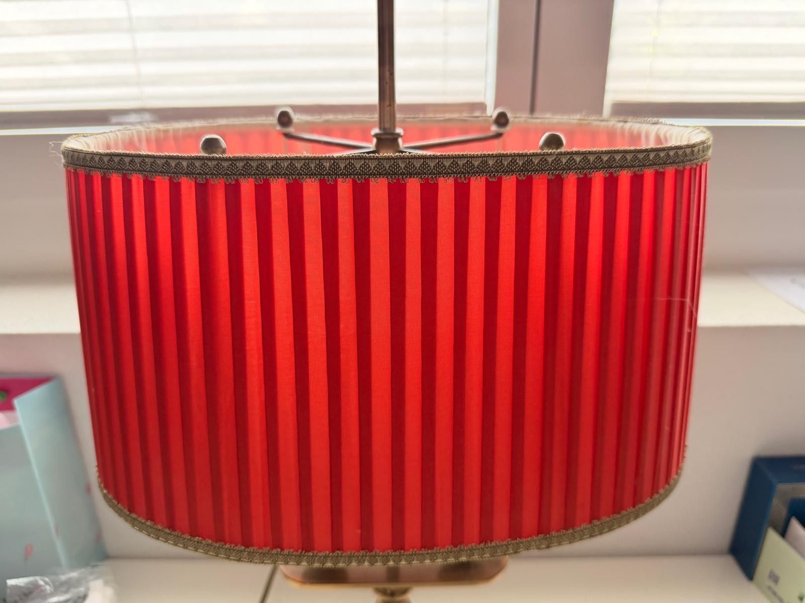 Lampade: Vintage Lampe mit rotem Lampenschirm – Usato da Adligenswil venduto da Brocki_Adlige 3