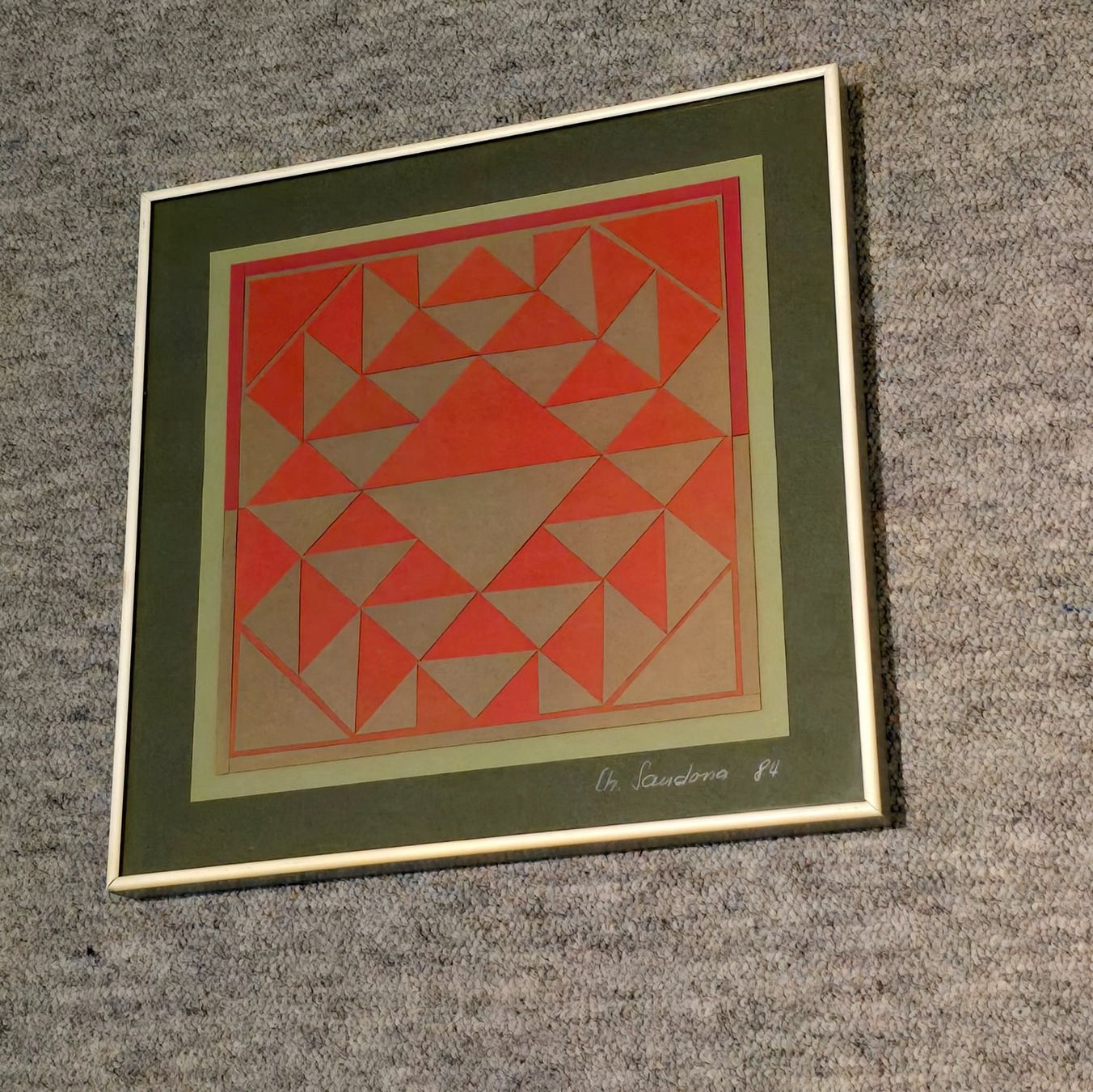 Dipinti: Geometrische Komposition - signiert 84. – Usato da Reinach BL venduto da Pendling 1