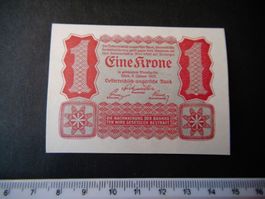 Oesterreich 1920, 1 Krone unzirkuliert - Druck einseitig