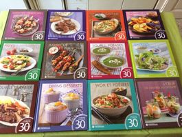 Lot de 12 livres de recettes "La bonne cuisine en 30 mn"