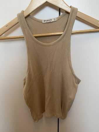 Débardeur Stradivarius, couleur beige, taille S