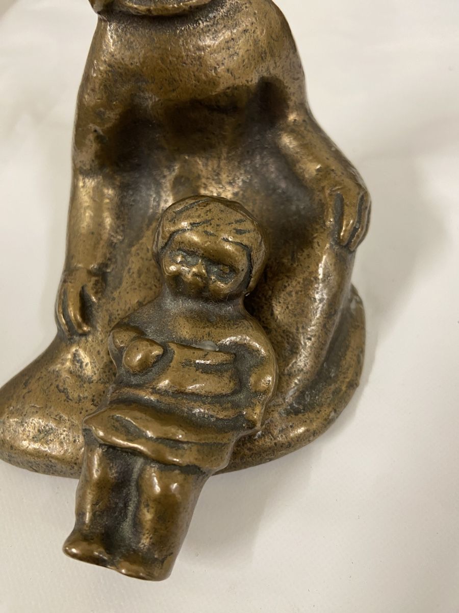 Sculture & Statue: Alte Bronzefigur "Mutter mit Kind" - Sammlerstück! – Usato da Dietikon venduto da brocki-eyra 1
