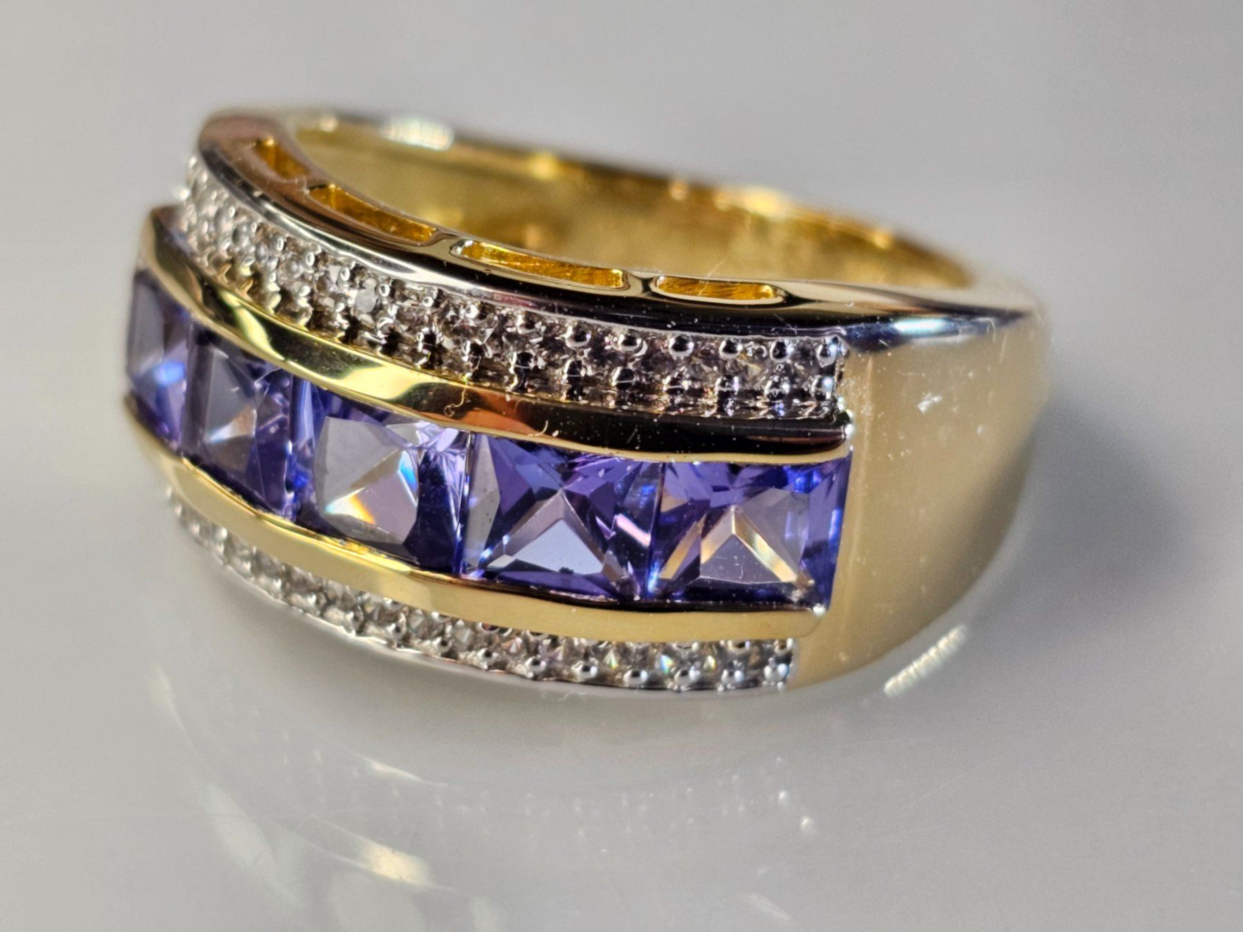Ringe: Tansanit  925 Silber Gold Edelstein Silberring Ring vg blau – Neu (gemäss Beschreibung) aus Riedt b. Erlen von Gottestraene 2