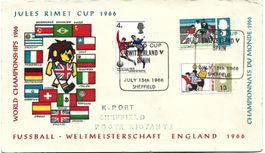 Markenkarte Fussball-WM 1966 in England