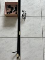 Curtain Rod, Black Metal - Extentable, incl. Fitting