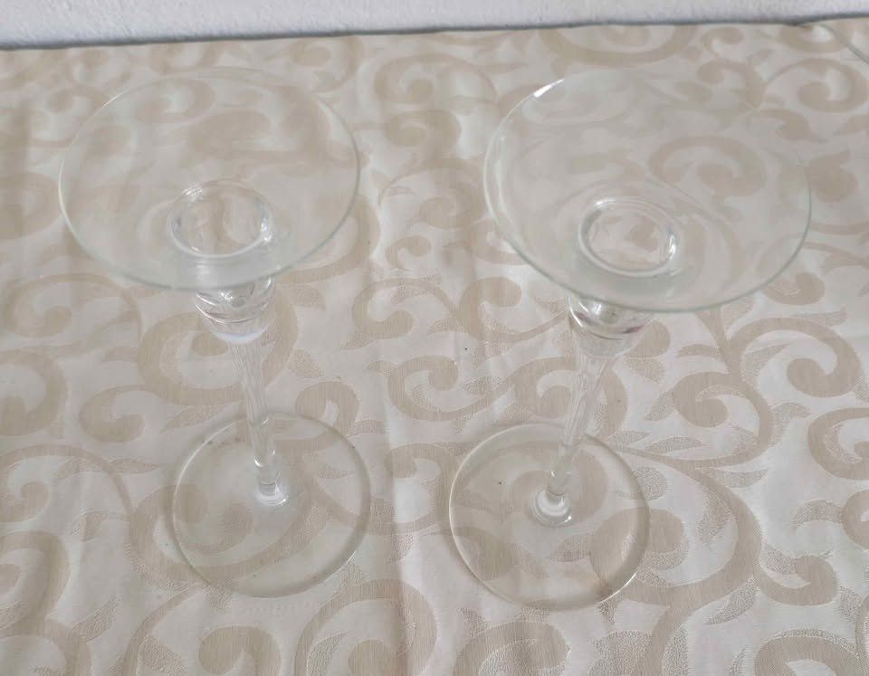 Portacandele: 2er Set Glas Kerzenständer – Nuovo (secondo la descrizione) da Aarburg venduto da Glitzerzauber 3