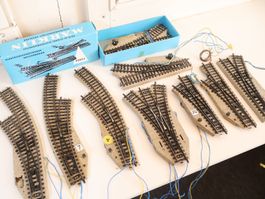 Märklin 9 x Elektro Weichen / Dreiweg H0 - Set M-Gleis
