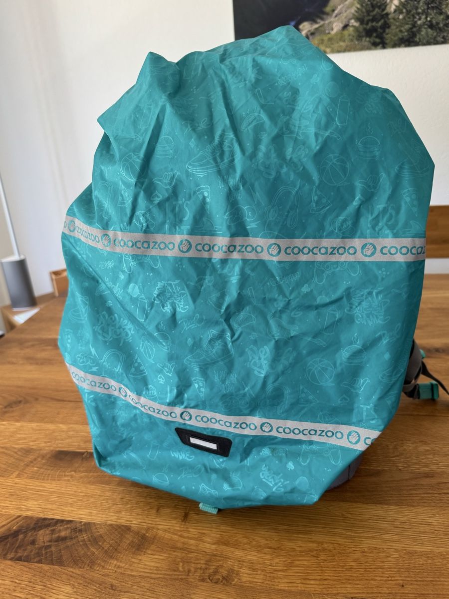 Coocazoo Zaini: Rucksack Coocazoo Mate grau türkis – Usato da Kappel SO venduto da Musikant79 3