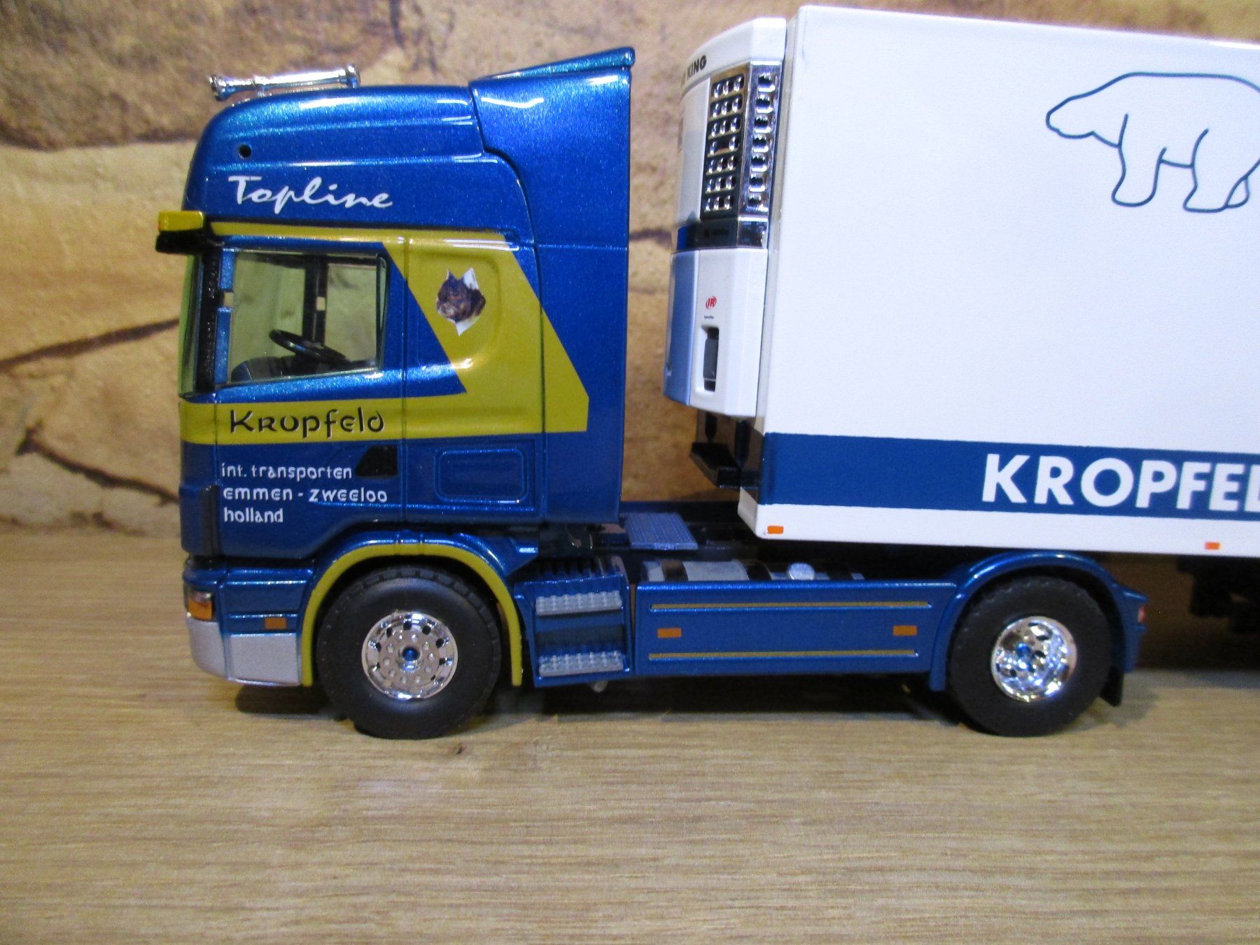 Tekno Kit di modellismo & Modellini statici: Tekno  1:50  Scania  124  Kropfeld – Usato da Ennetmoos venduto da Truckdiver 2