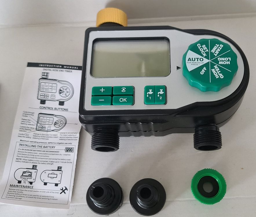 Rubinetteria: Digitaler automatischer Bewässerungs timer mit 2 anschlüsse – Nuovo e nell'imballaggio originale da Uerkheim venduto da Kaufoption 2